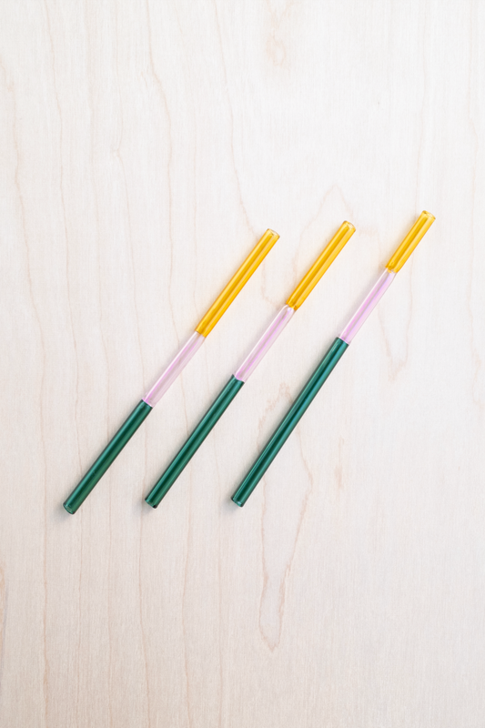Colorblock Straw Set