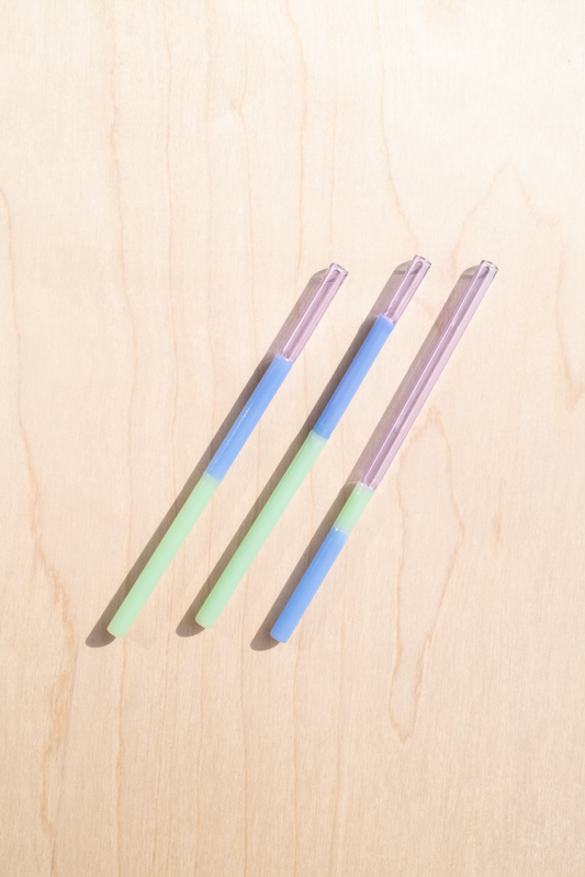 Colorblock Straw Set