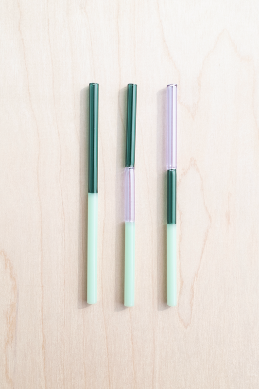 Colorblock Straw Set