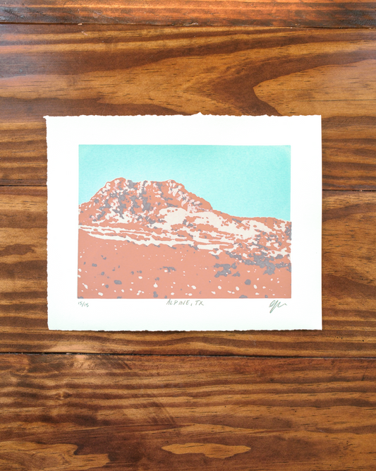 Limited Edition Silkscreen Print: "Alpine, TX"