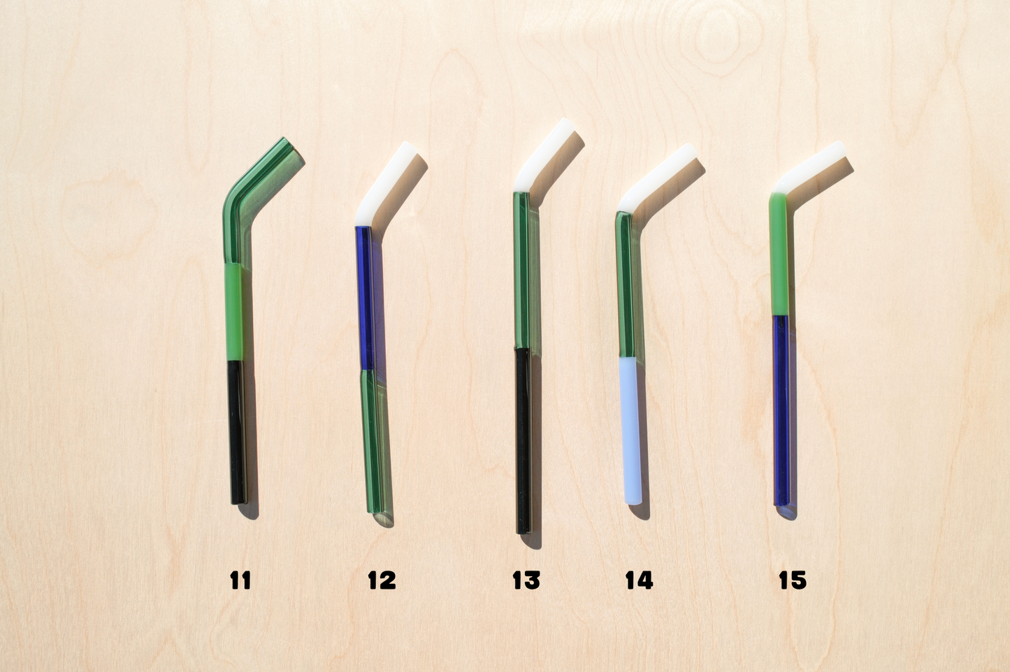 Angled Colorblock Straw