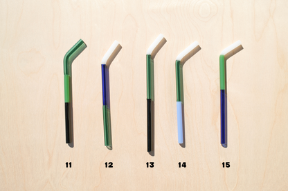 Angled Colorblock Straw