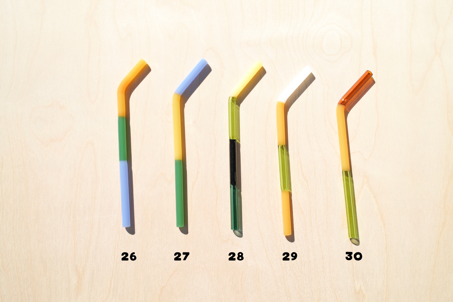 Angled Colorblock Straw