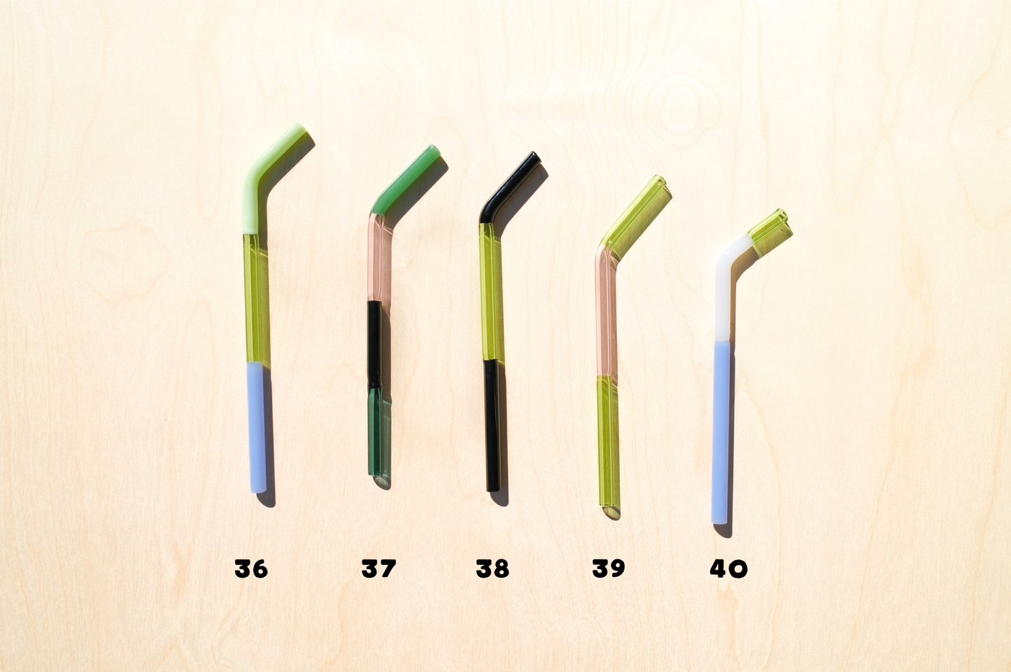 Angled Colorblock Straw