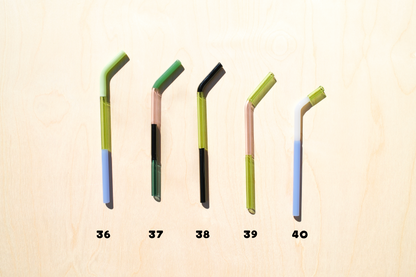 Angled Colorblock Straw