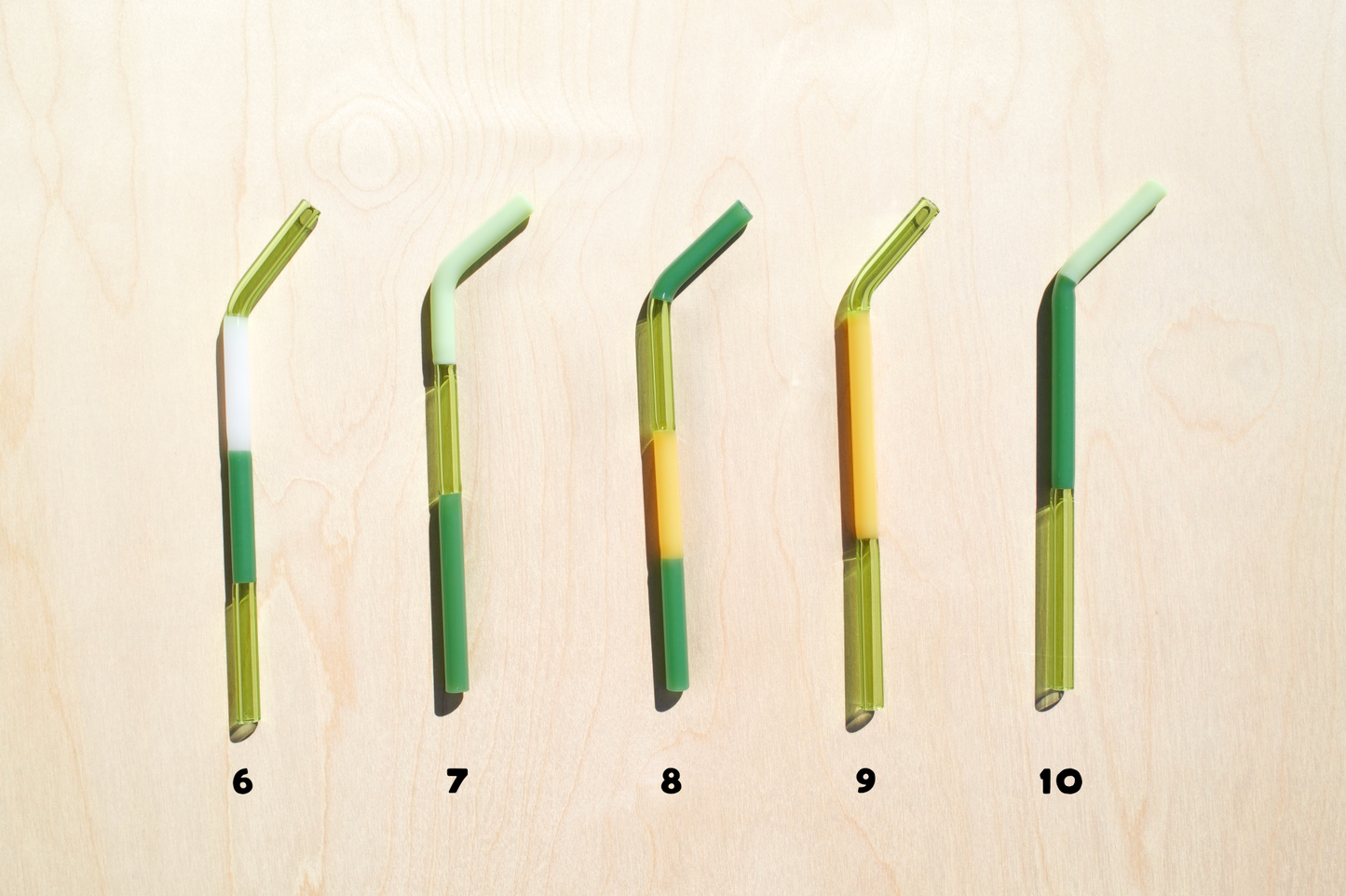 Angled Colorblock Straw