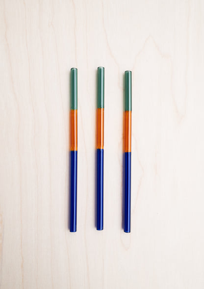 Colorblock Straw Set