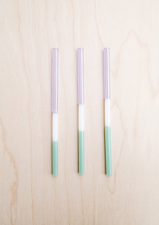 Colorblock Straw Set