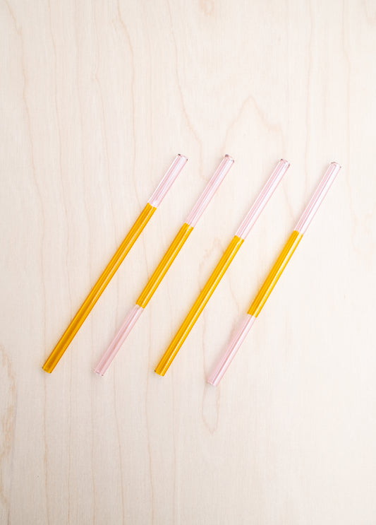 Colorblock Straw Set