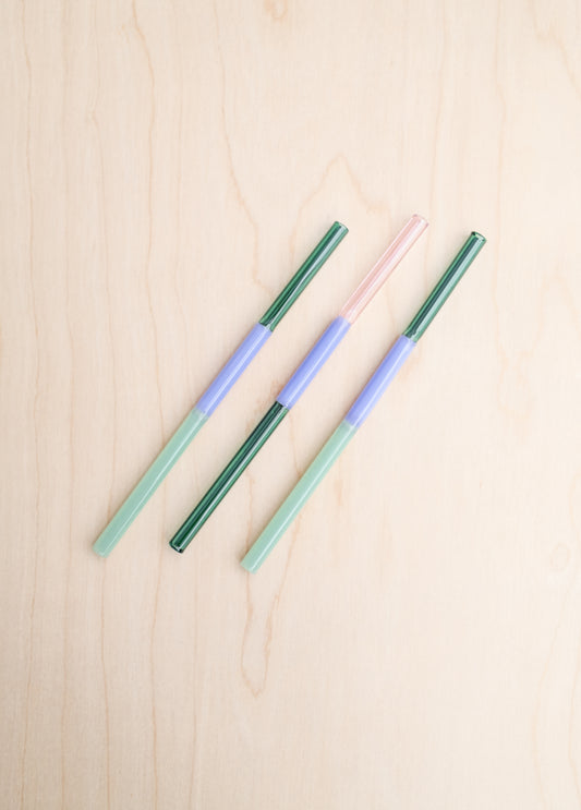 Colorblock Straw Set