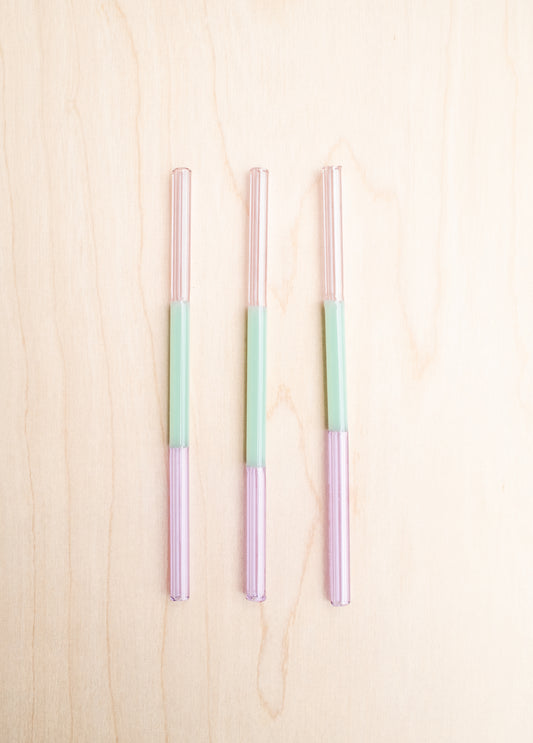 Colorblock Straw Set