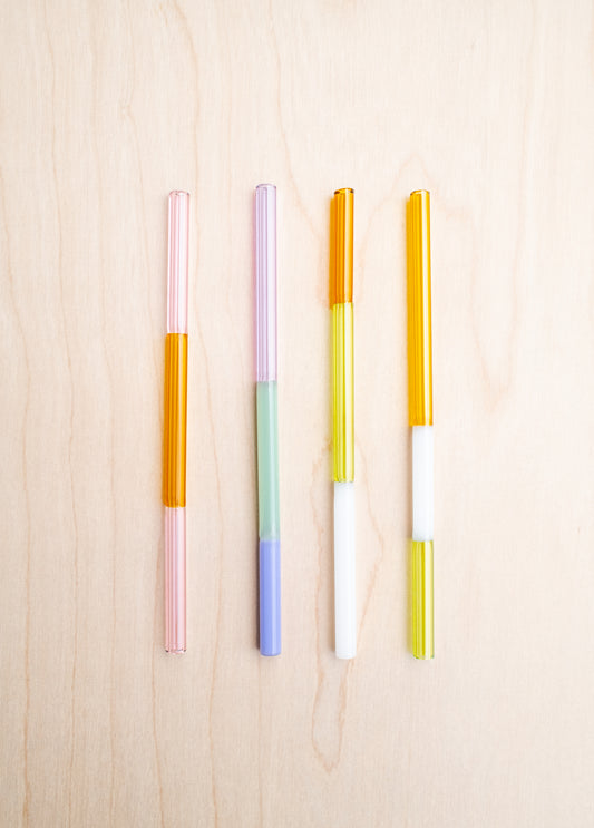 Colorblock Straw Set