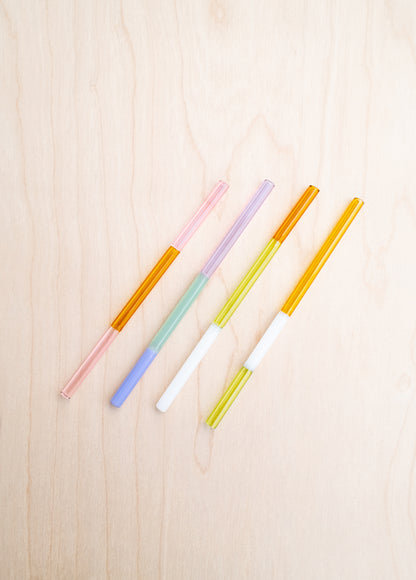 Colorblock Straw Set