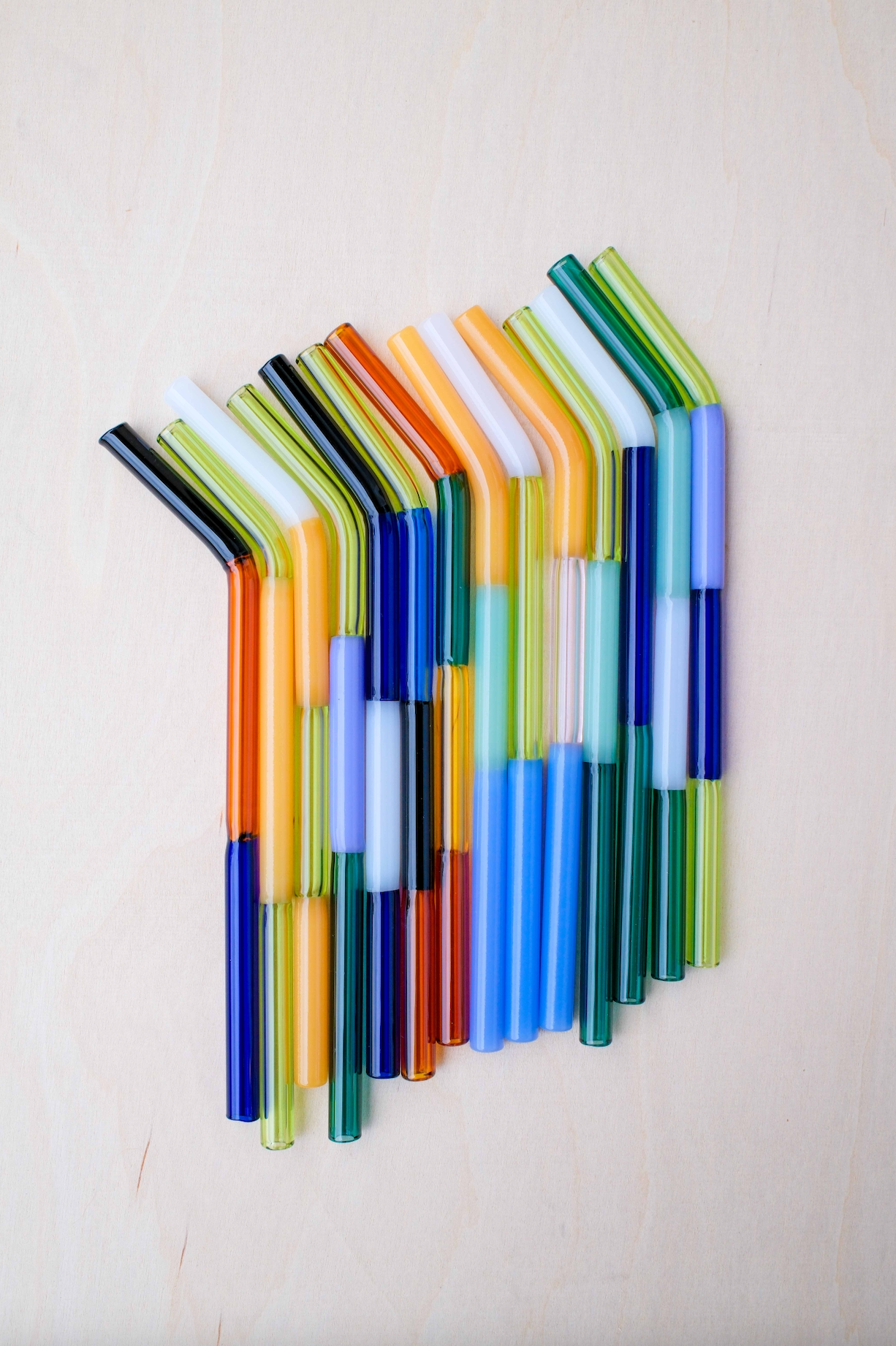 Angled Colorblock Straw