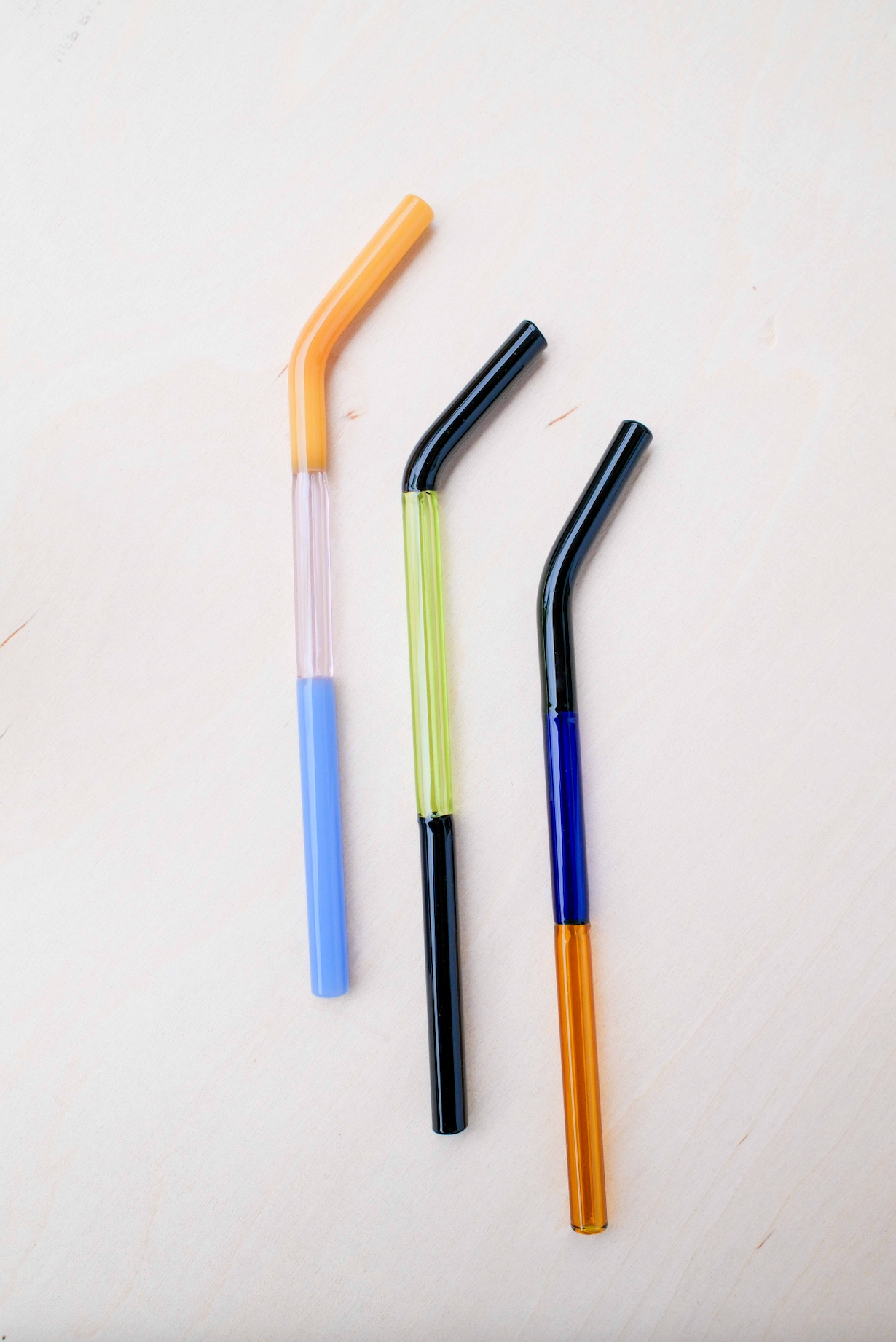 Angled Colorblock Straw