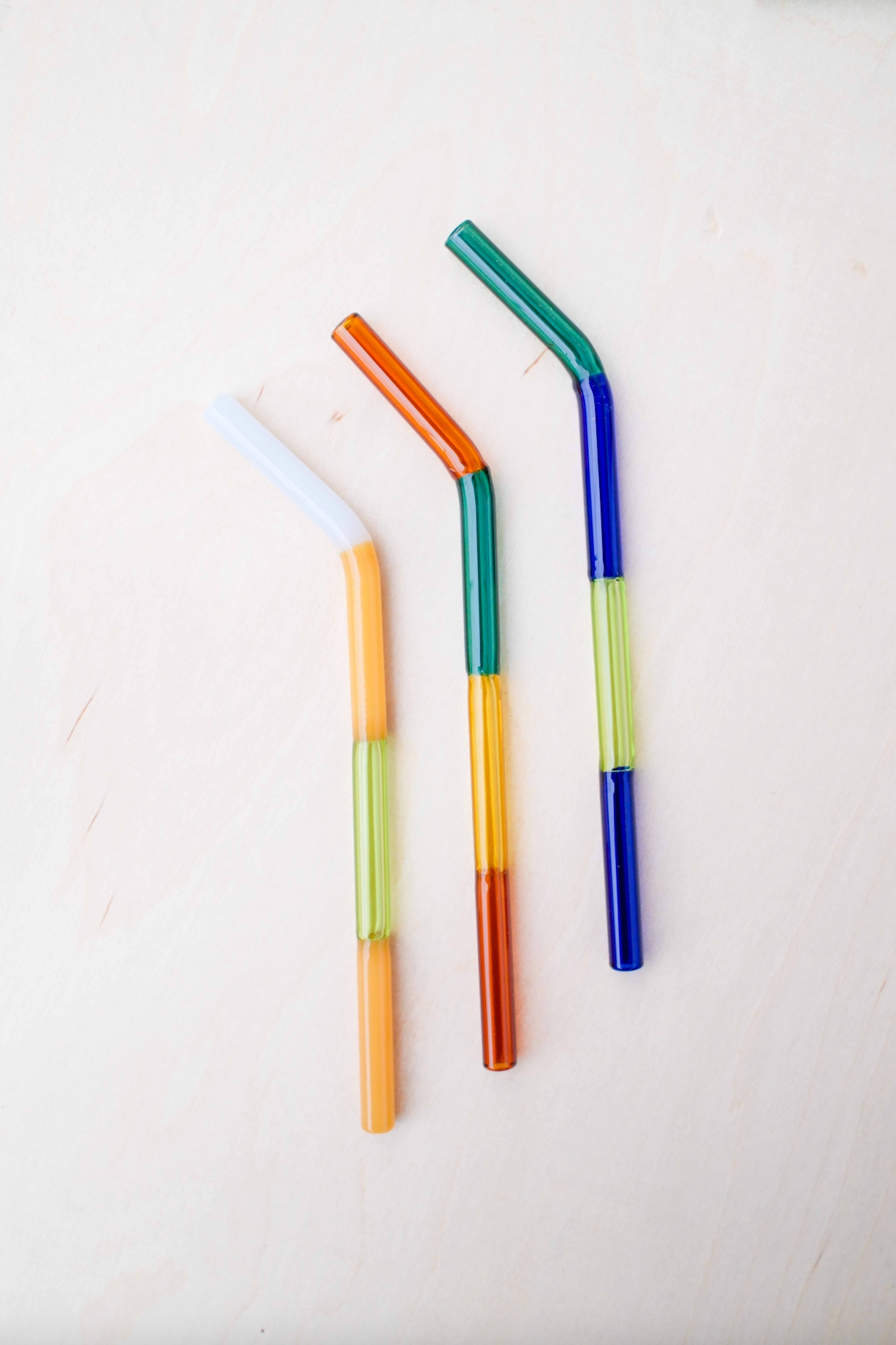 Angled Colorblock Straw