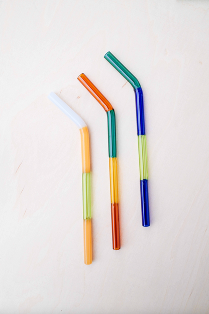 Angled Colorblock Straw