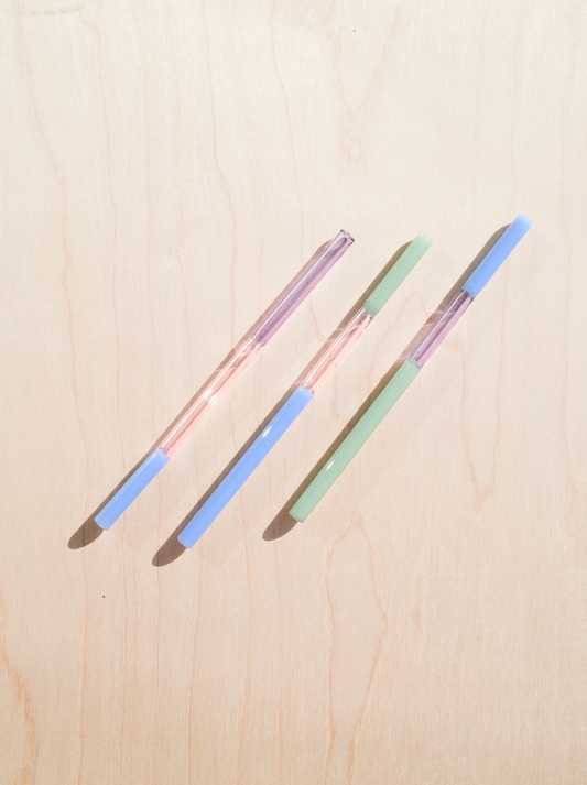 Colorblock Straw Set