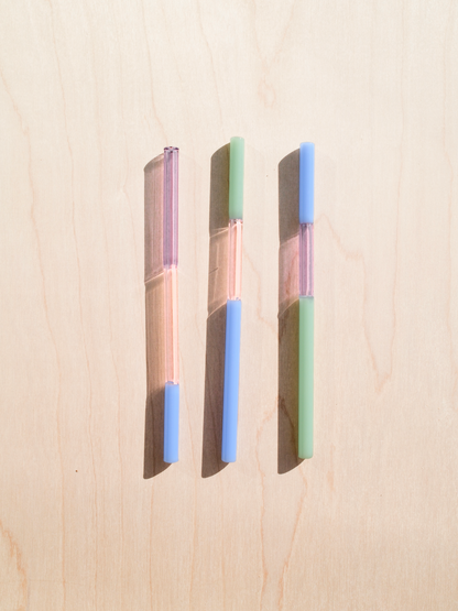Colorblock Straw Set