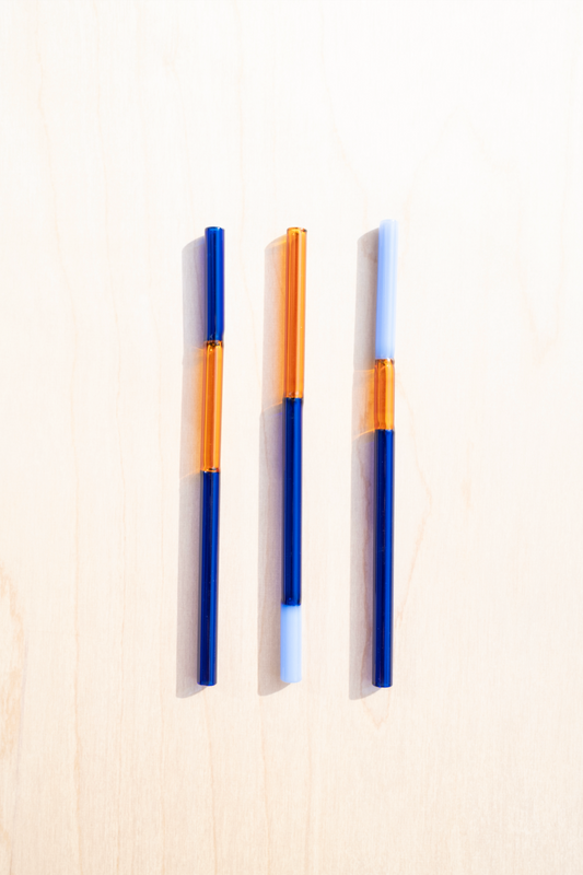 Colorblock Straw Set