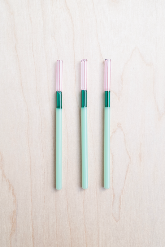 Colorblock Straw Set