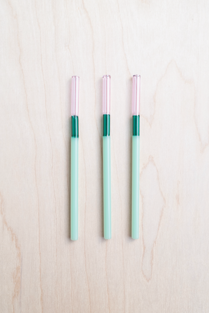 Colorblock Straw Set