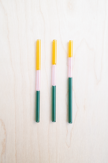 Colorblock Straw Set