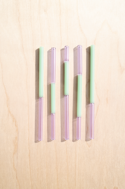 Colorblock Straw Set
