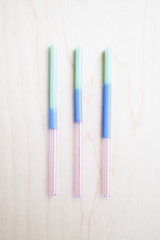 Colorblock Straw Set