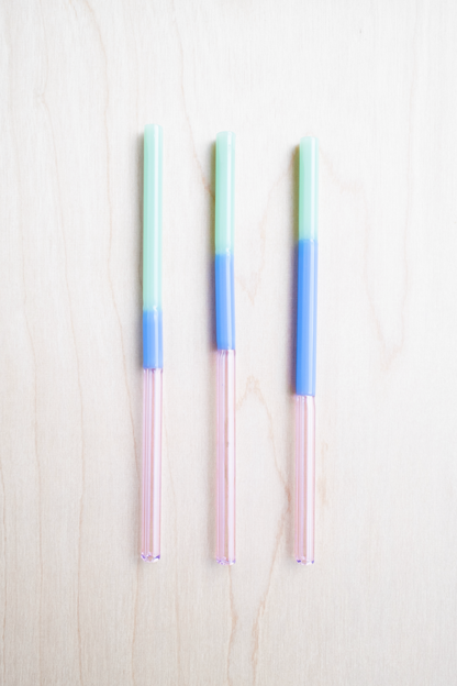 Colorblock Straw Set