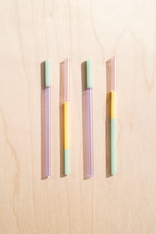 Colorblock Straw Set