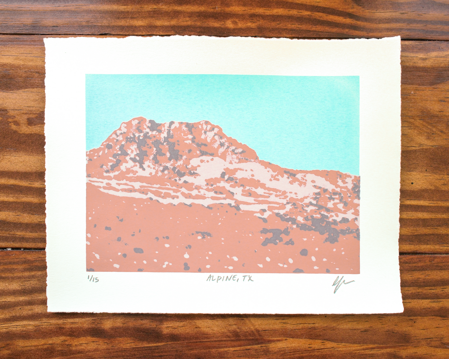 Limited Edition Silkscreen Print: "Alpine, TX"