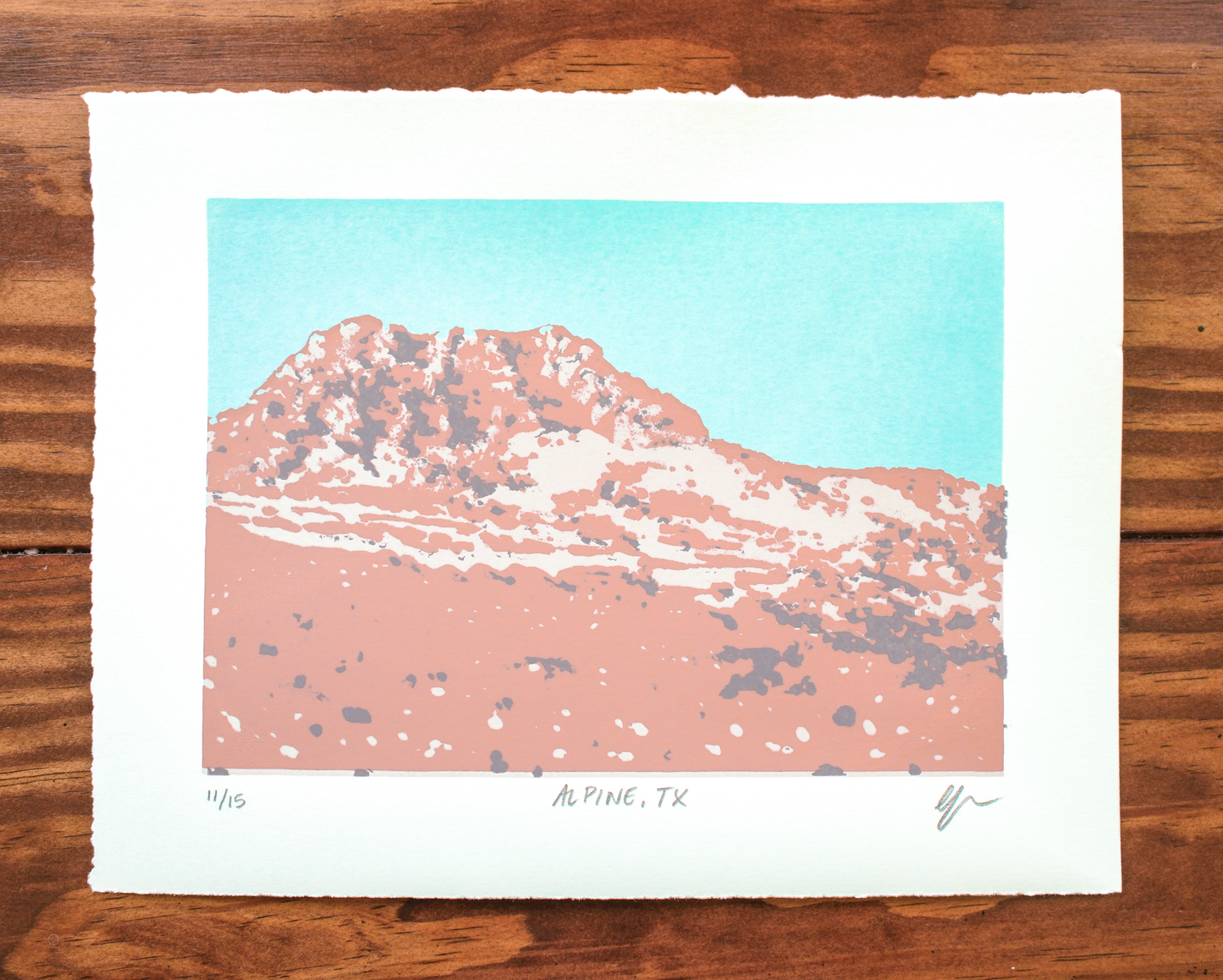 Limited Edition Silkscreen Print: "Alpine, TX"