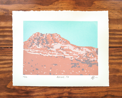 Limited Edition Silkscreen Print: "Alpine, TX"
