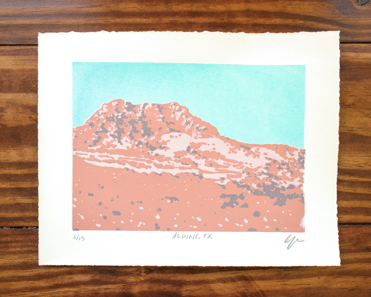 Limited Edition Silkscreen Print: "Alpine, TX"