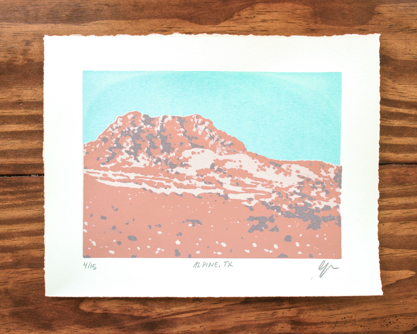 Limited Edition Silkscreen Print: "Alpine, TX"