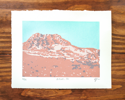 Limited Edition Silkscreen Print: "Alpine, TX"