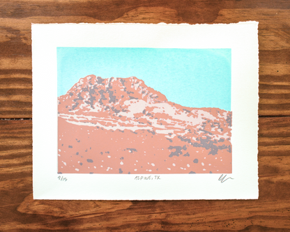 Limited Edition Silkscreen Print: "Alpine, TX"